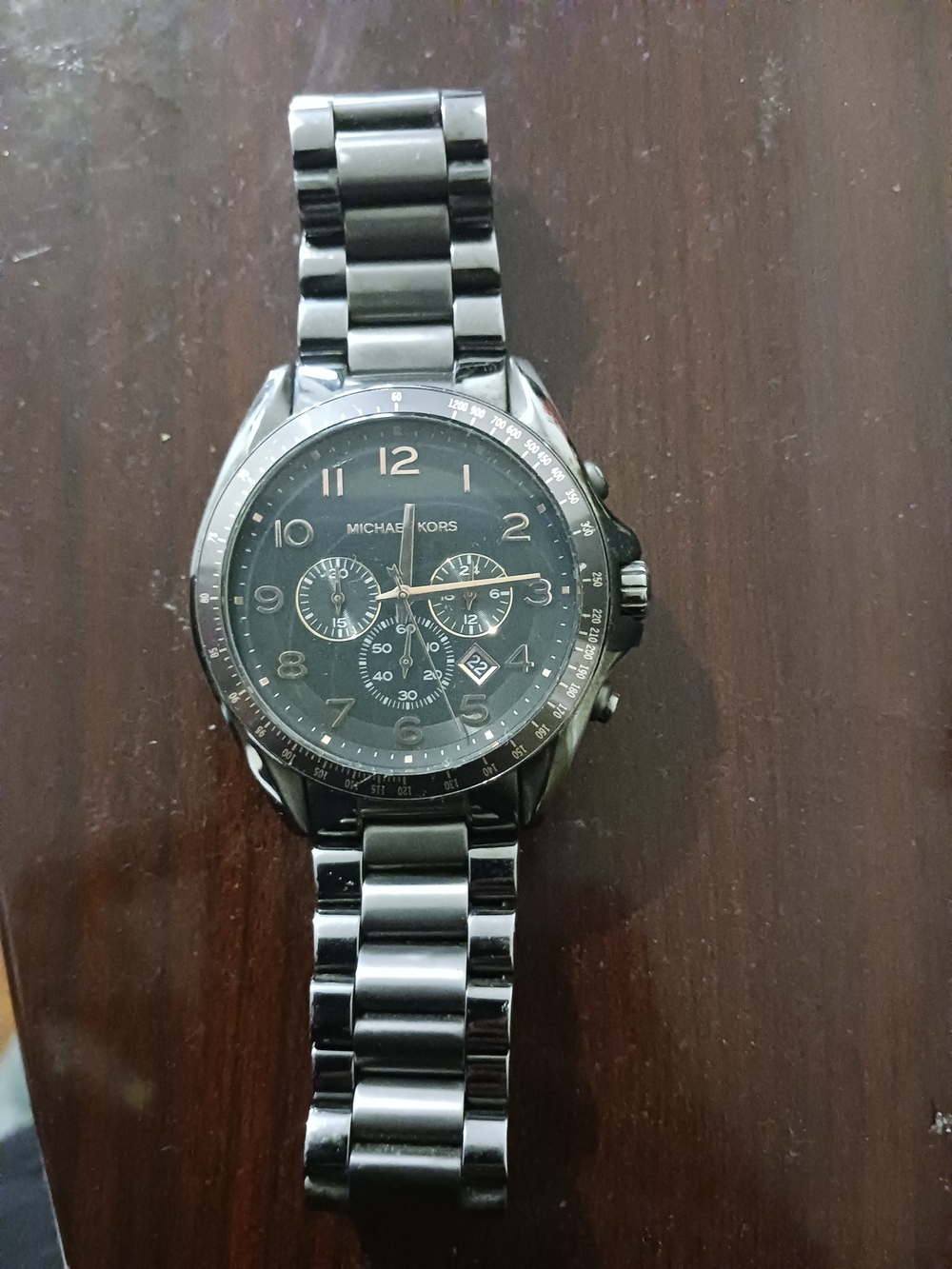Michael Kors Gunmetal Black Chronograph Bracelet Watch
